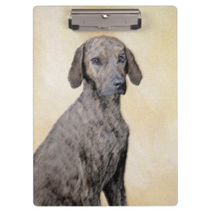 Plott Painting - Cute Original Dog Art Clipboard