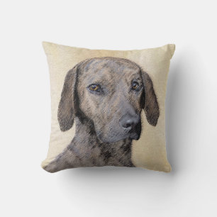 Plott Painting - Cute Original Dog Art Cushion