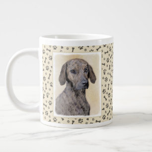 Plott Painting - Cute Original Dog Art Large Coffee Mug