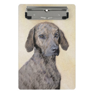 Plott Painting - Cute Original Dog Art Mini Clipboard
