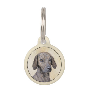 Plott Painting - Cute Original Dog Art Pet Tag