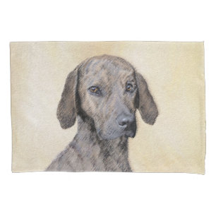 Plott Painting - Cute Original Dog Art Pillowcase