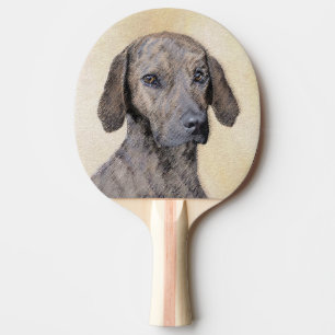 Plott Painting - Cute Original Dog Art Ping Pong Paddle