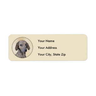Plott Painting - Cute Original Dog Art Return Address Label