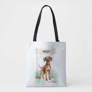 Plott Watercolor Personalised Dog Tote Bag