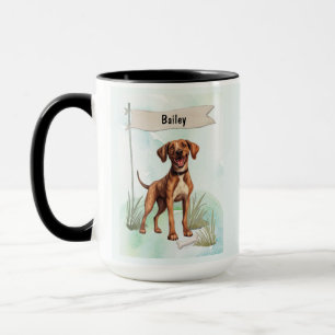 Plott Watercolor Personalized Dog Mug