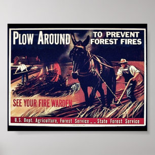 Plough Around To Prevent Forest Fires Poster