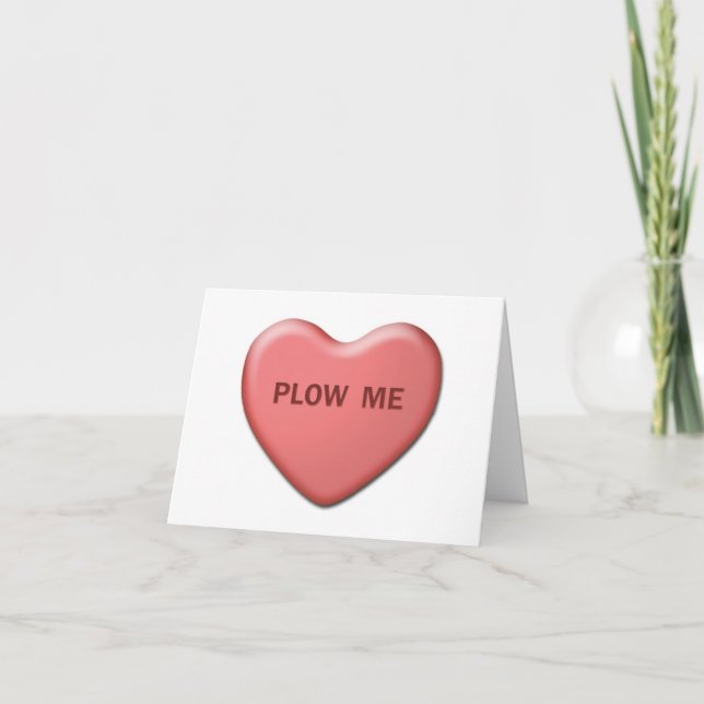 "Plough Me" Valentine Card (Front)