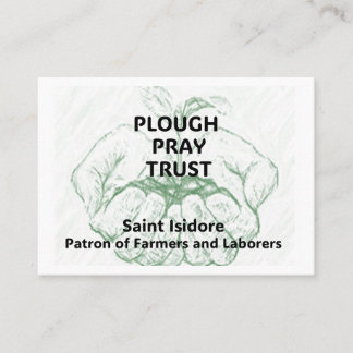 "Plough Pray Trust" Saint Isidore Reminder Card