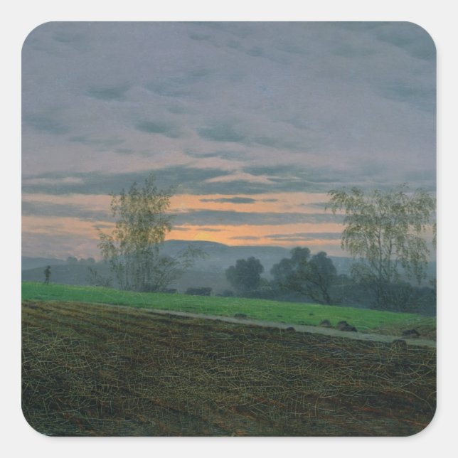 Ploughed Field, c.1830 Square Sticker (Front)