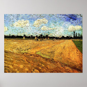 Ploughed Field (the Furrows) by Vincent van Gogh Poster