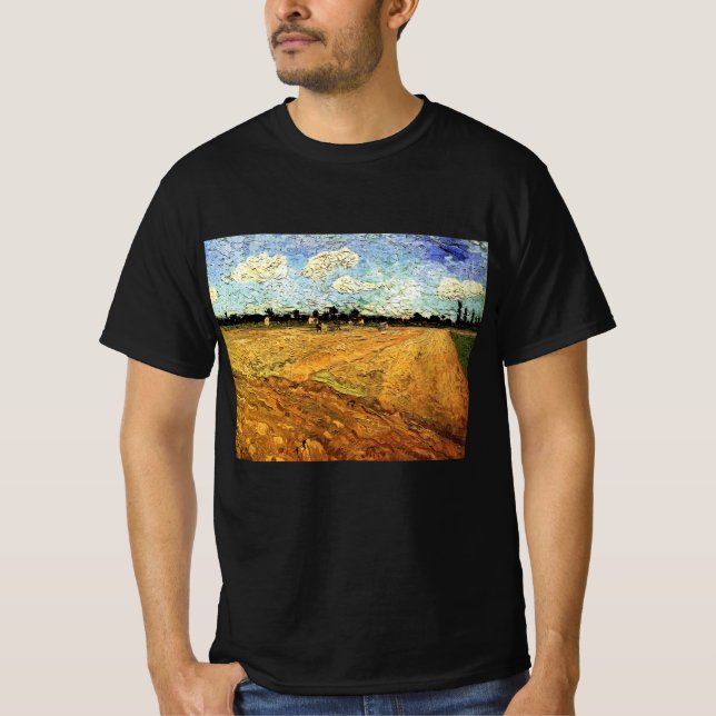 Ploughed Field (the Furrows) by Vincent van Gogh T-Shirt (Front)