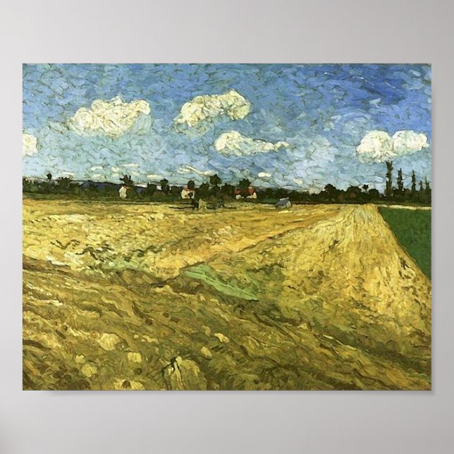 Ploughed Field, Van Gogh Fine Art Painting Poster (Front)