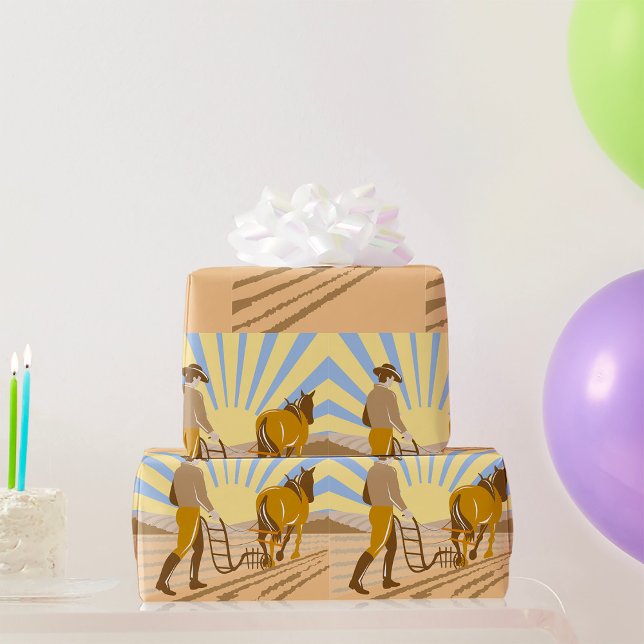 Ploughing A Field Wrapping Paper (Creator Uploaded)