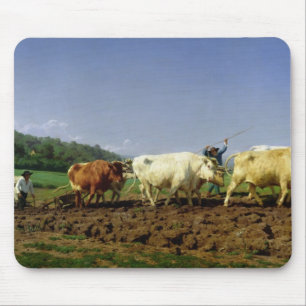 Ploughing in Nivernais, 1849 Mouse Pad