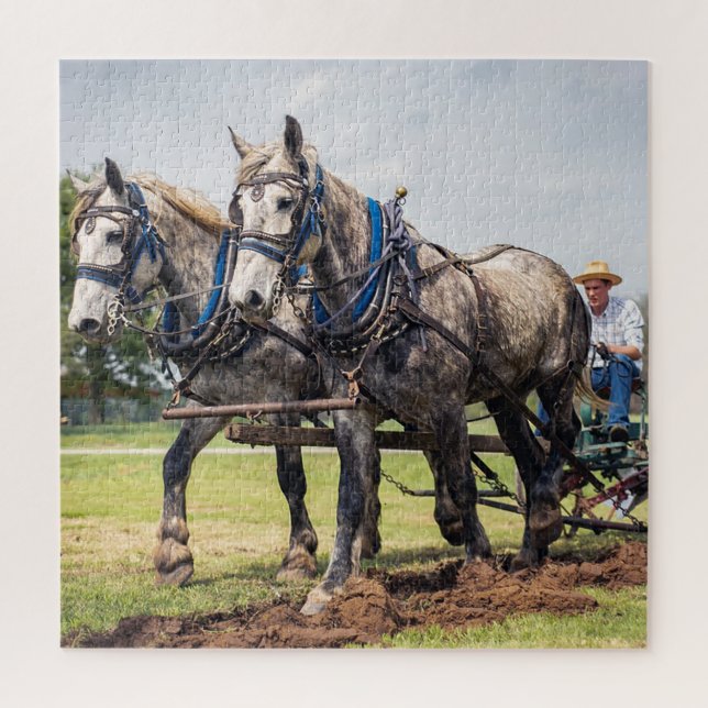 Ploughing The Field Jigsaw Puzzle (Vertical)