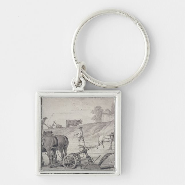 Ploughing the Fields Key Ring (Front)