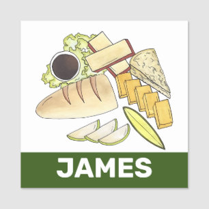 Ploughman's Lunch Cheese Pickle UK British Food Name Tag