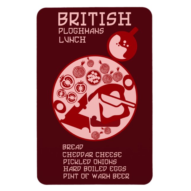 Ploughmans Pub lunch Magnet (Vertical)