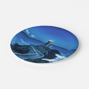 Plouzane, France - Lighthouse Paper Plate