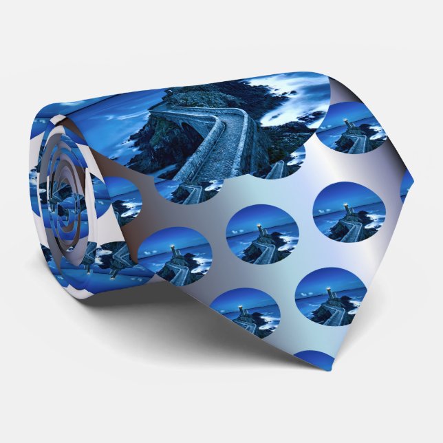 Plouzane, France - Lighthouse Tie (Rolled)