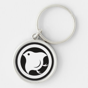 Plover in circle Key Ring