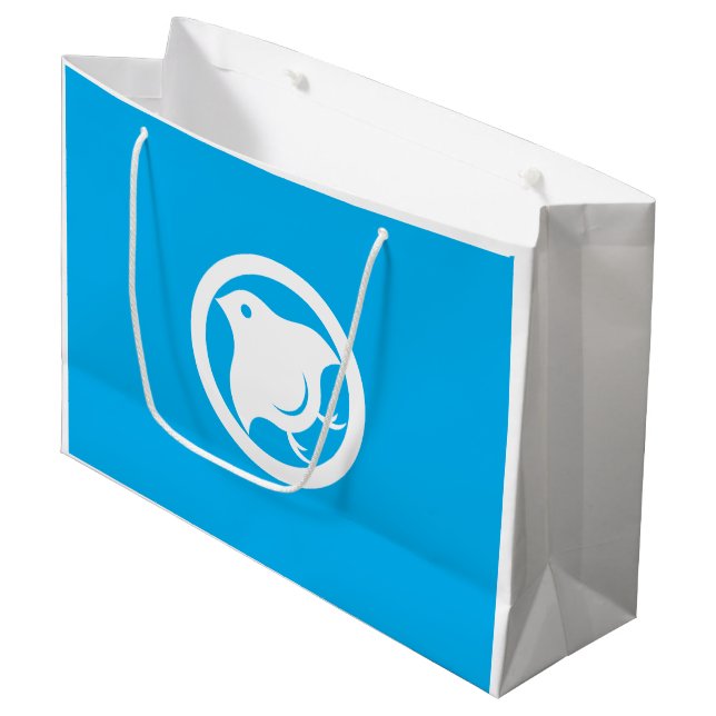  Plover in circle Large Gift Bag (Front Angled)