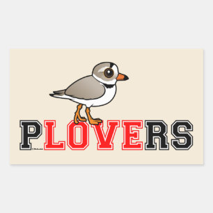 Plovers Love Rectangular Sticker