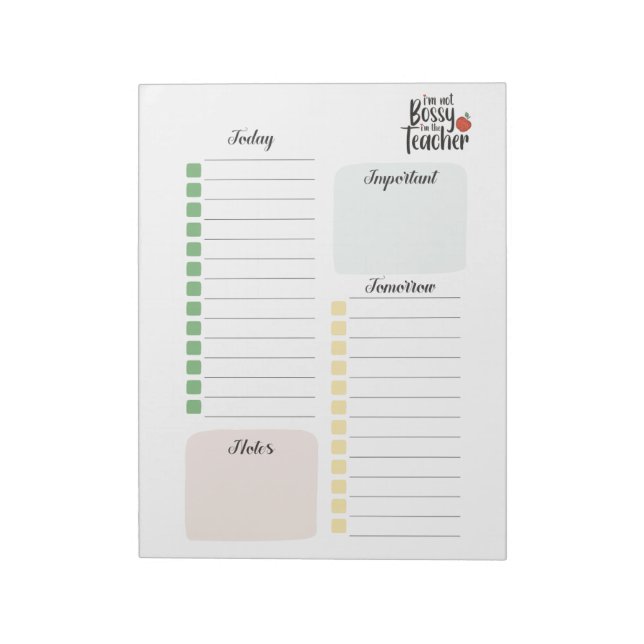 PLR Teacher to Do List  Notepad (Rotated)