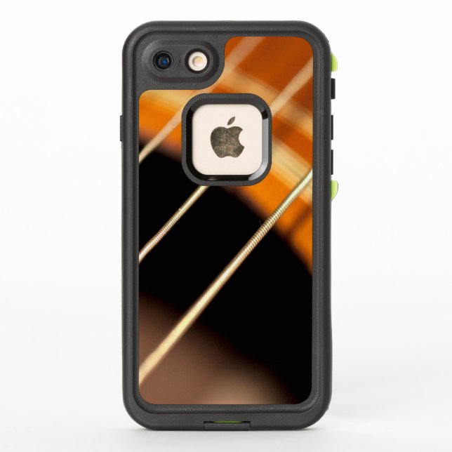 Plucked Vibrating Acoustic Guitar Strings LifeProof iPhone Case (Back)