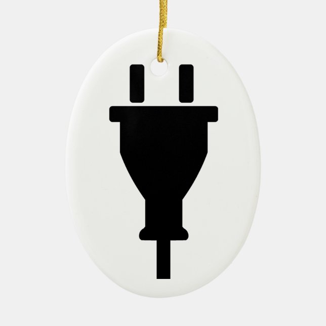 Plug Ceramic Tree Decoration (Front)