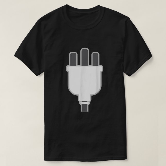 Plug Easy Plug And Socket Couple Halloween Costume T-Shirt (Design Front)
