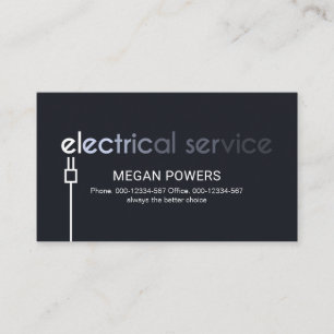 Plug-In Power Fading Electrical Signage Business Card