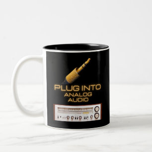 Plug Into Analogue Audio Audiophiles Two-Tone Coffee Mug