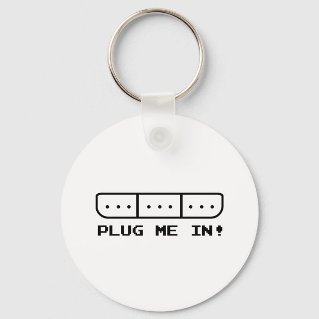 Plug Me In Key Ring (Front)