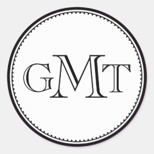 Plum 3 initial letter monogram royal elegant seal