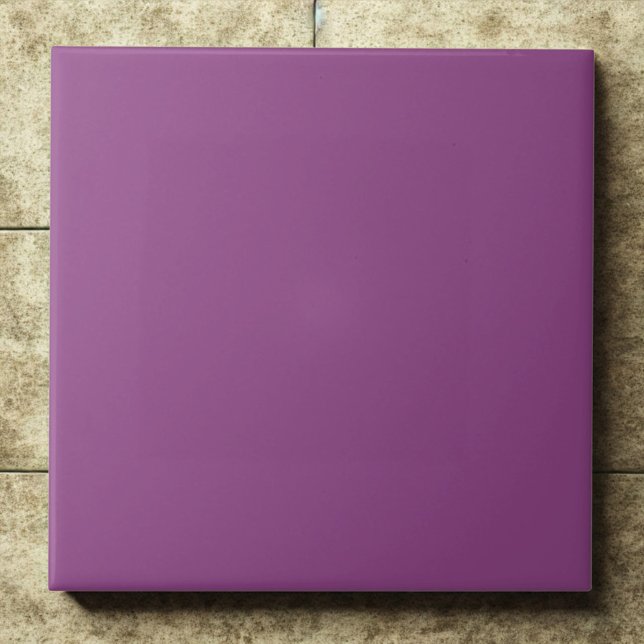 Plum  #8e4585 Sophisticated, Moody Ceramic Tile (Creator Uploaded)