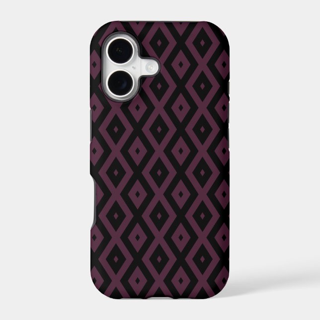 Plum and black diamond pattern (Back)
