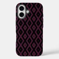 Plum and black diamond pattern