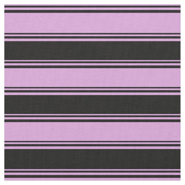 Plum and Black Pattern of Stripes Fabric (Close Up)