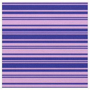 Plum and Blue Coloured Striped Pattern Fabric