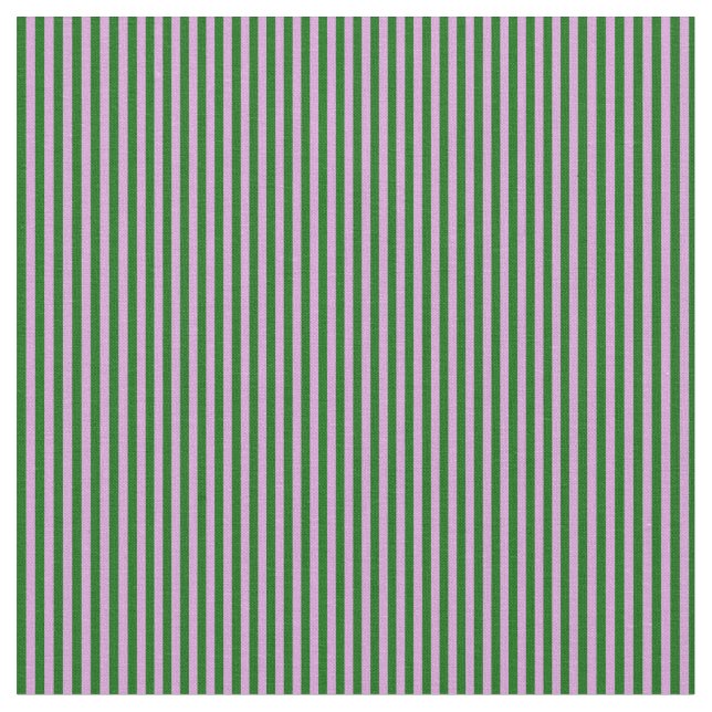 Plum and Dark Green Coloured Pattern of Stripes Fabric (Close Up)