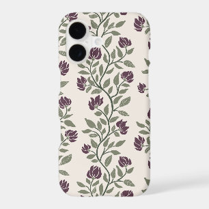 Plum and Moss Green Climbing Flowers