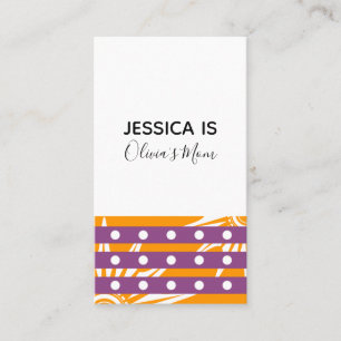 Plum and Orange Graphic Accent Mummy Card