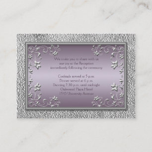 Plum and Pewter Reception Card