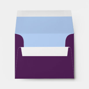 Plum and Powder Blue Wedding RSVP Envelopes