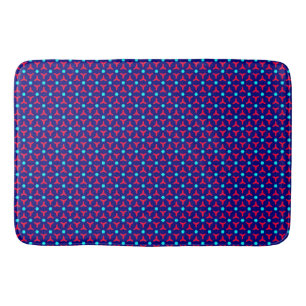 Plum and Purple Flower Pattern Bath Mat