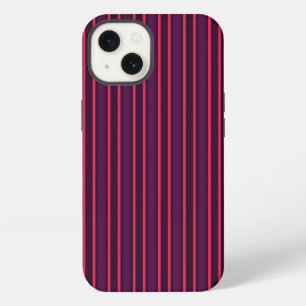 Plum and red candy stripes Case-Mate iPhone case