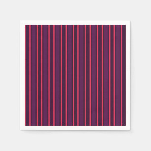 Plum and red candy stripes napkin