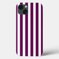 Plum and white candy stripes Case-Mate iPhone case